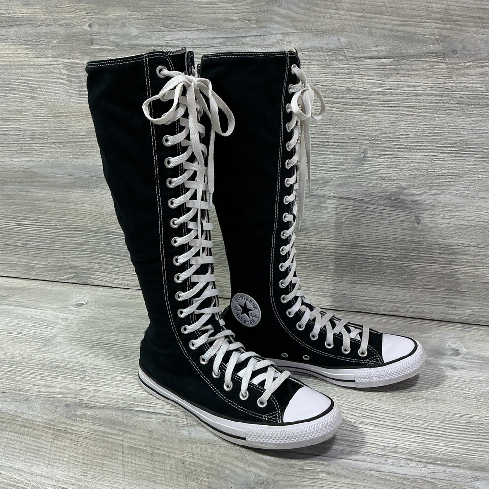Converse Y2K Knee High Tall Chuck Taylor Shoes Black Women's Size 9 US A09429C